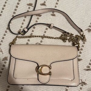 Coach Cream and Gold Crossbody Bag